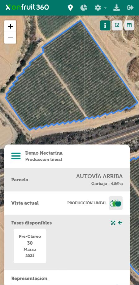 Vista móvil - Finca sin datos